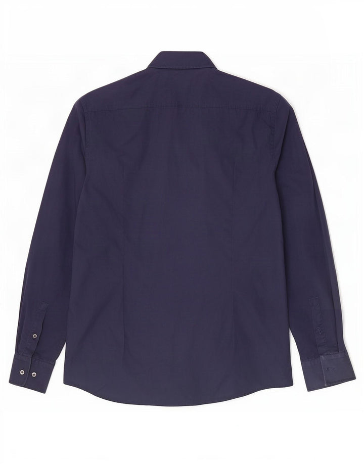 Hugo Boss Herren Slim Fit Hemd Größe 40 15 3/4 Mittel Marineblau
