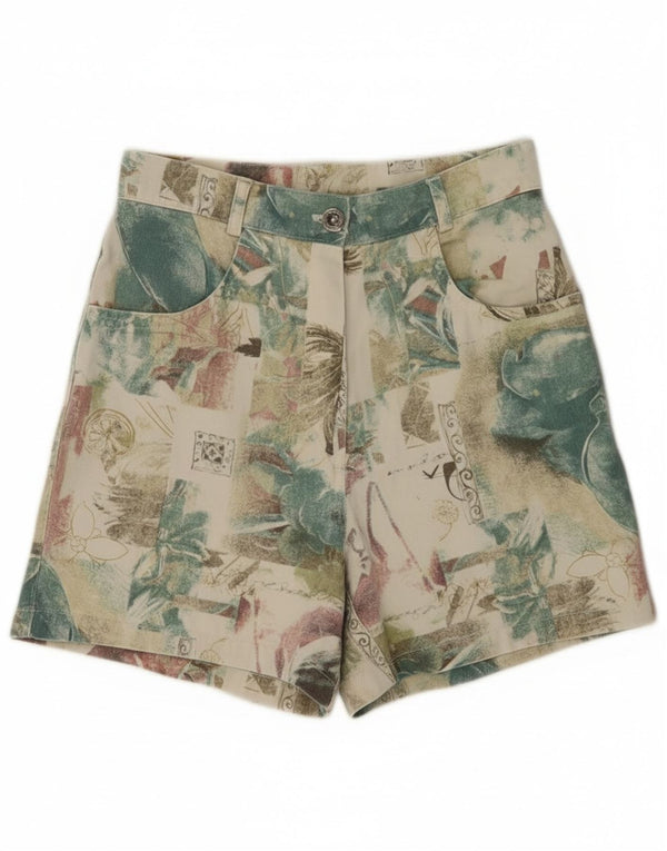 Vintage Damen Casual Shorts UK 12 Medium W26 Mehrfarbig geblümt