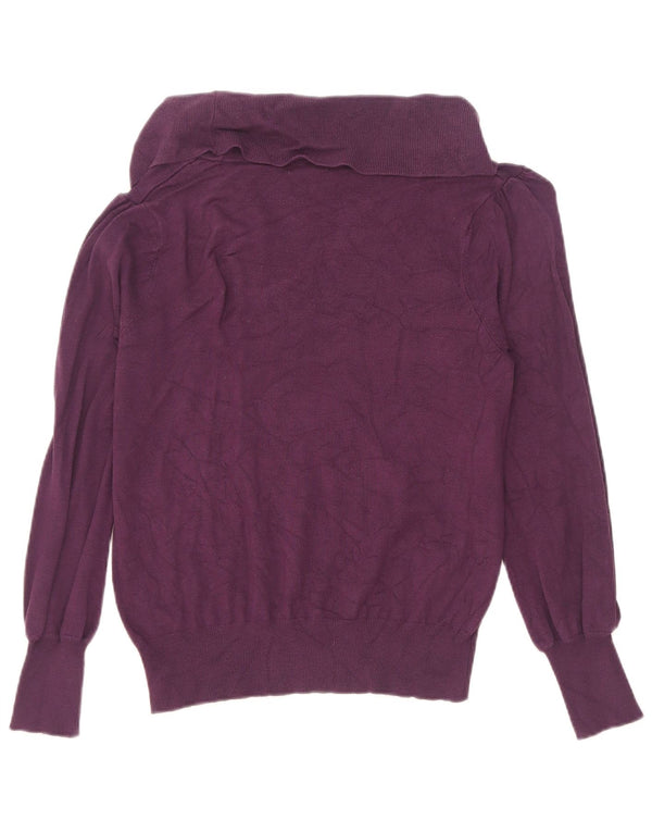 Marks & Spencer Rollkragenpullover für Damen, UK 14, mittelviolette Viskose