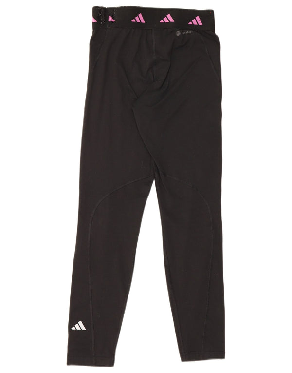 Adidas Mädchen Aeroready Grafik-Leggings, 13–14 Jahre, schwarzes Polyester