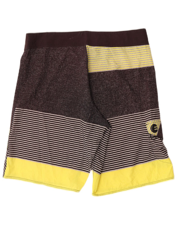 Billabong Herren-Badeshorts, großes grau gestreiftes Polyester