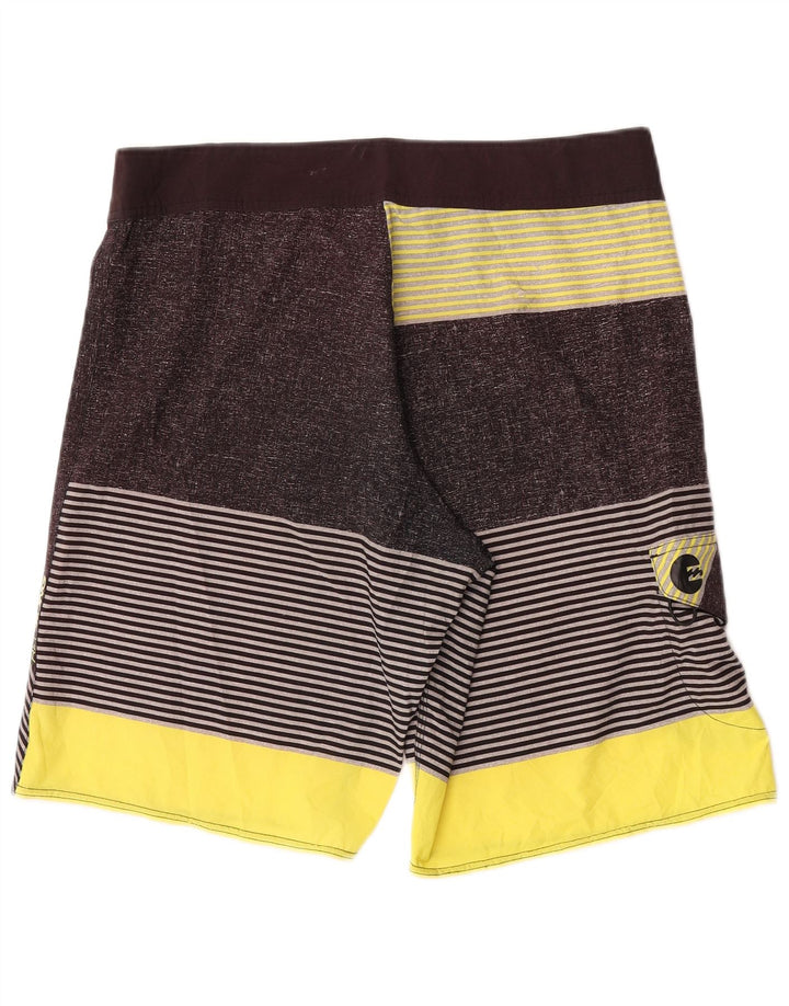 Billabong Herren-Badeshorts, großes grau gestreiftes Polyester