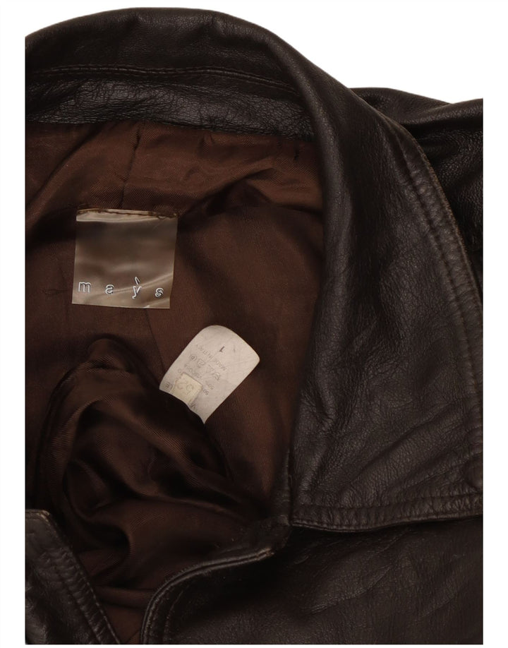 Mays Herren Lederjacke IT 52 XL Braunes Leder
