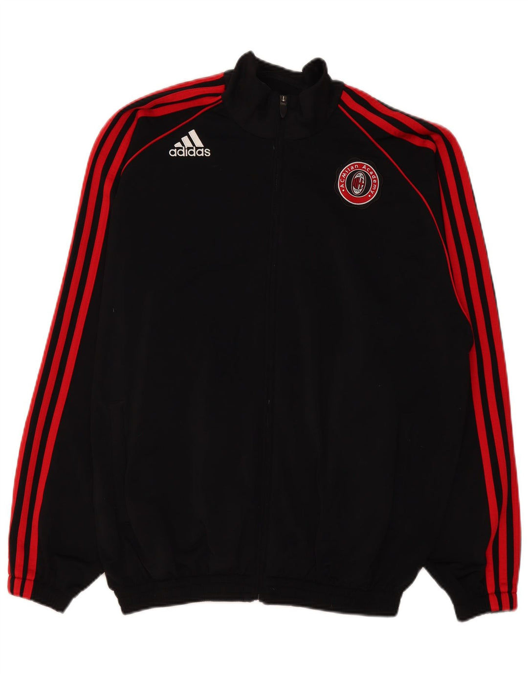 ADIDAS Herren AC Milan Loose Fit Trainingsanzug Top Jacke Großes schwarzes Polyester