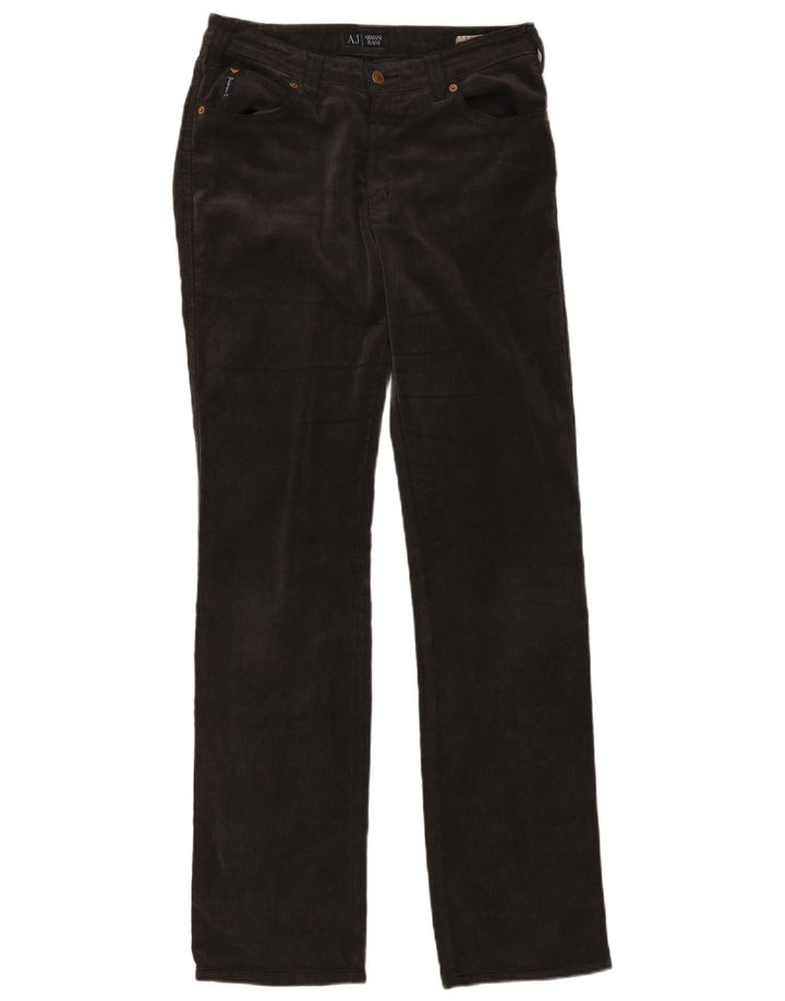Armani Damen Gerade Cordhose W31 L34 Graues Polyester