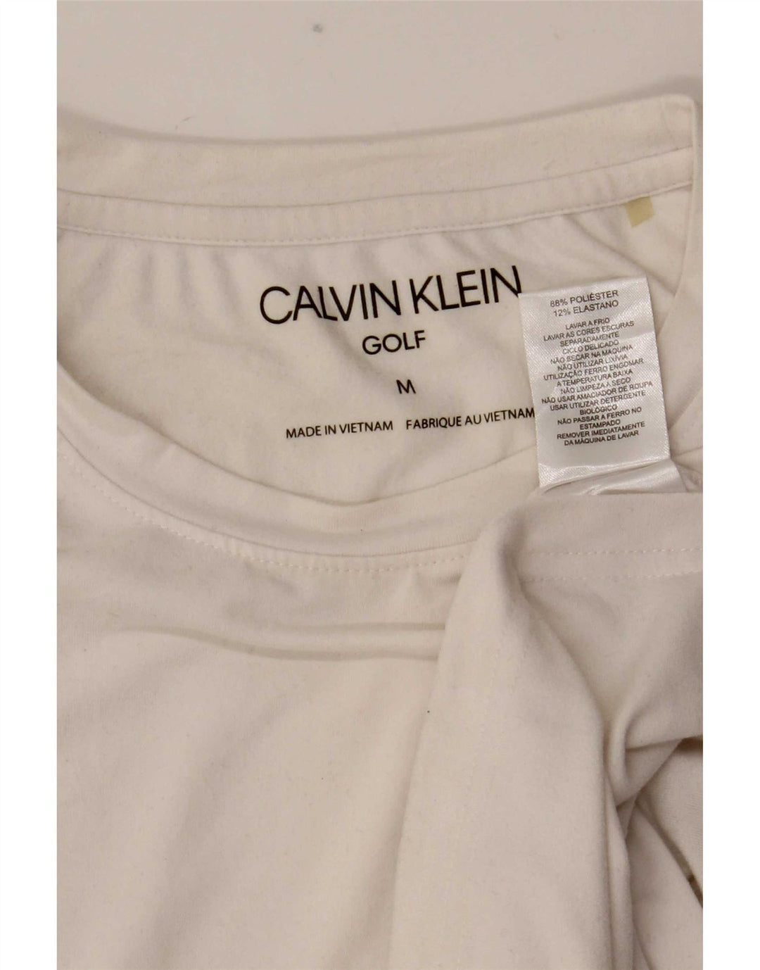 Calvin Klein Herren T-Shirt Top Mittelweißes Polyester