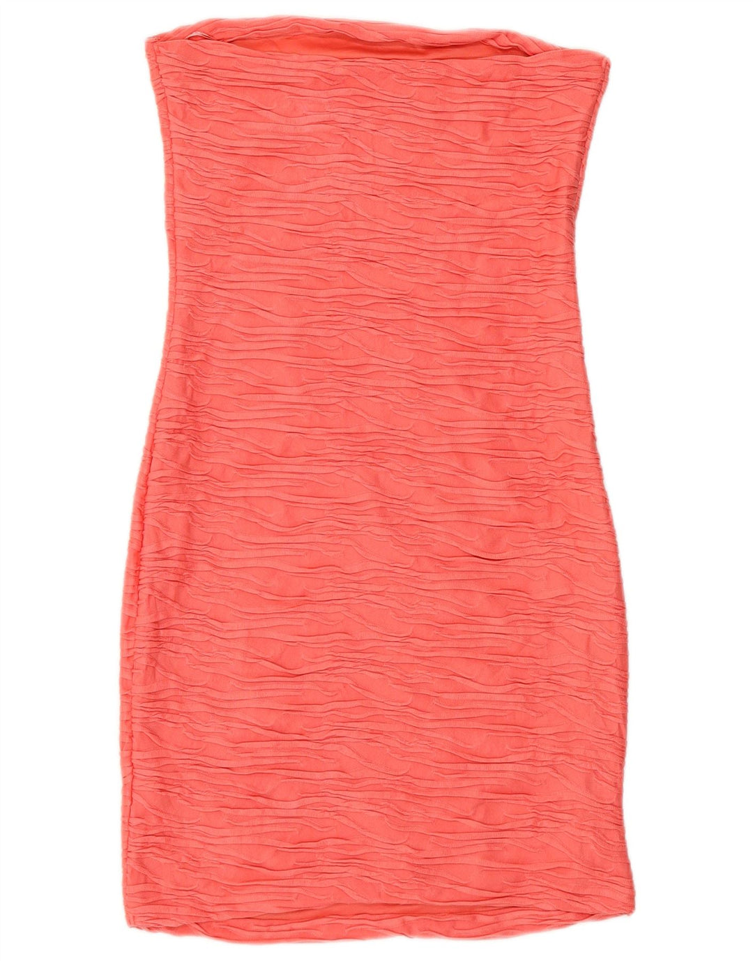 Zara Damen Trägerloses, figurbetontes Kleid UK 14 Mittelrosa Polyester