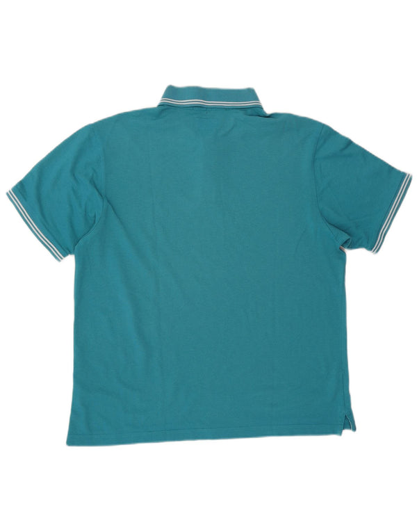 Champion Mens Easy Fit Polo Shirt Large Blue Cotton