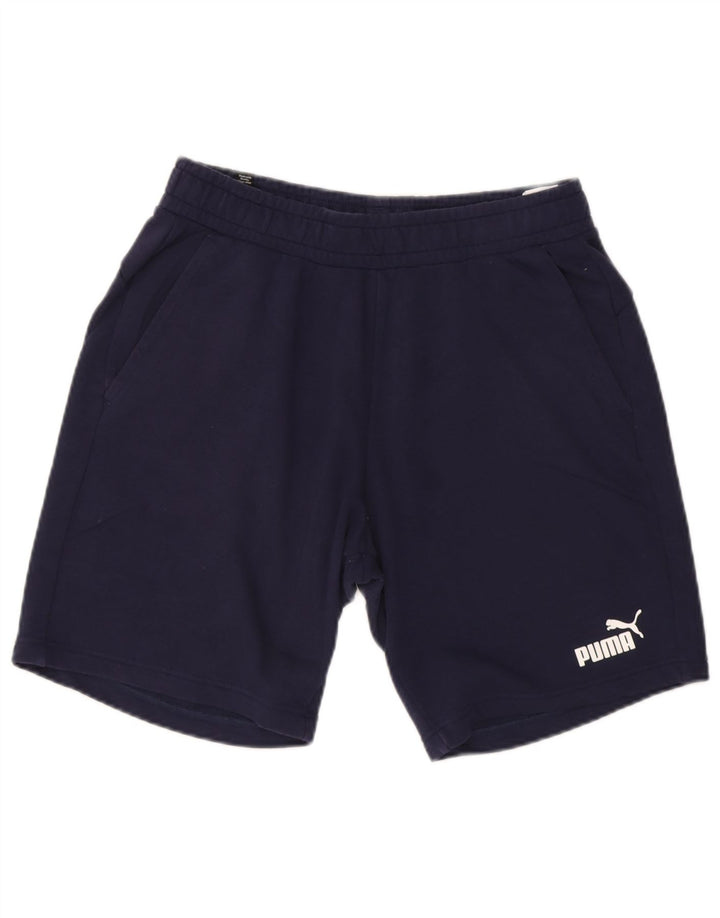 PUMA Mens Sport Shorts Large  Navy Blue Cotton