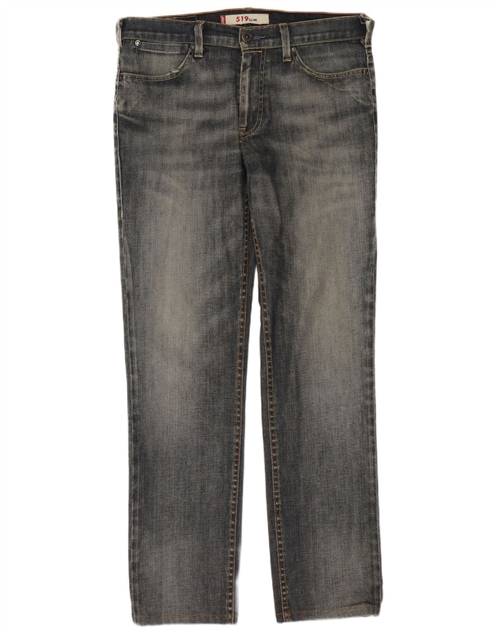 LEVI'S Herren 519 Slim Jeans W32 L30 Blaue Baumwolle
