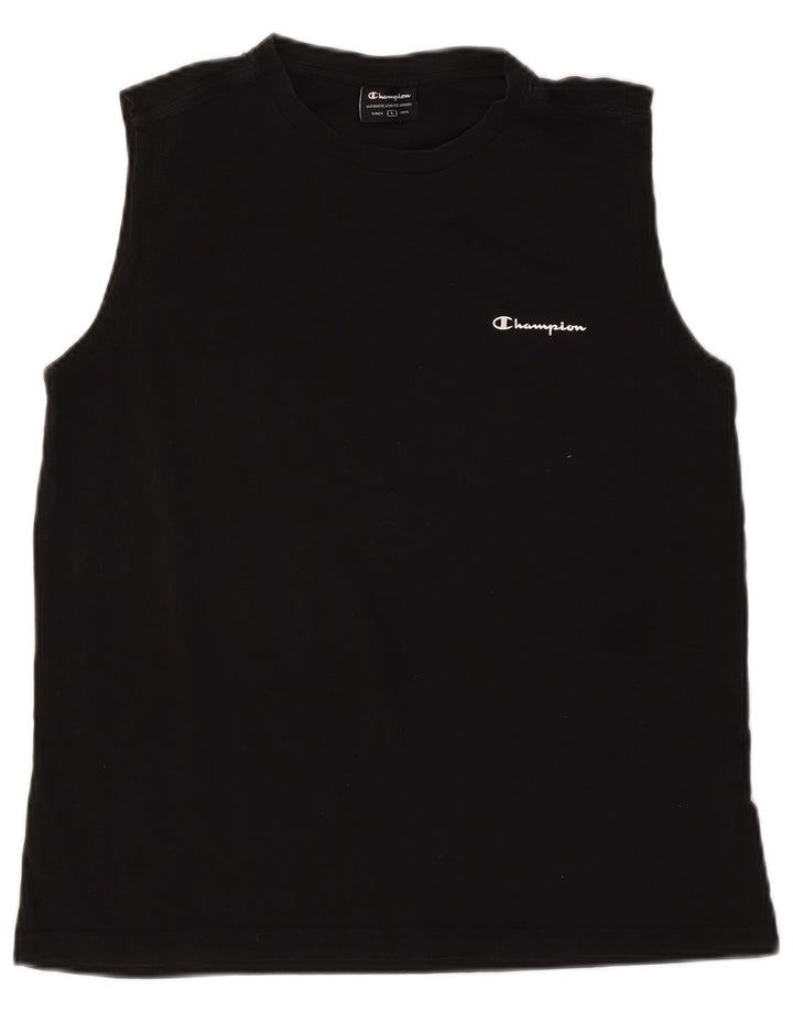 Champion Damen-Weste-Top, UK 16, Größe L, Schwarz, Baumwolle