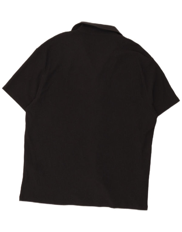 Reiss Herren Graphic Kurzarmhemd 2XL Schwarz Polyester Modern