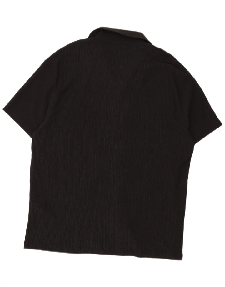 Reiss Herren Graphic Kurzarmhemd 2XL Schwarz Polyester Modern