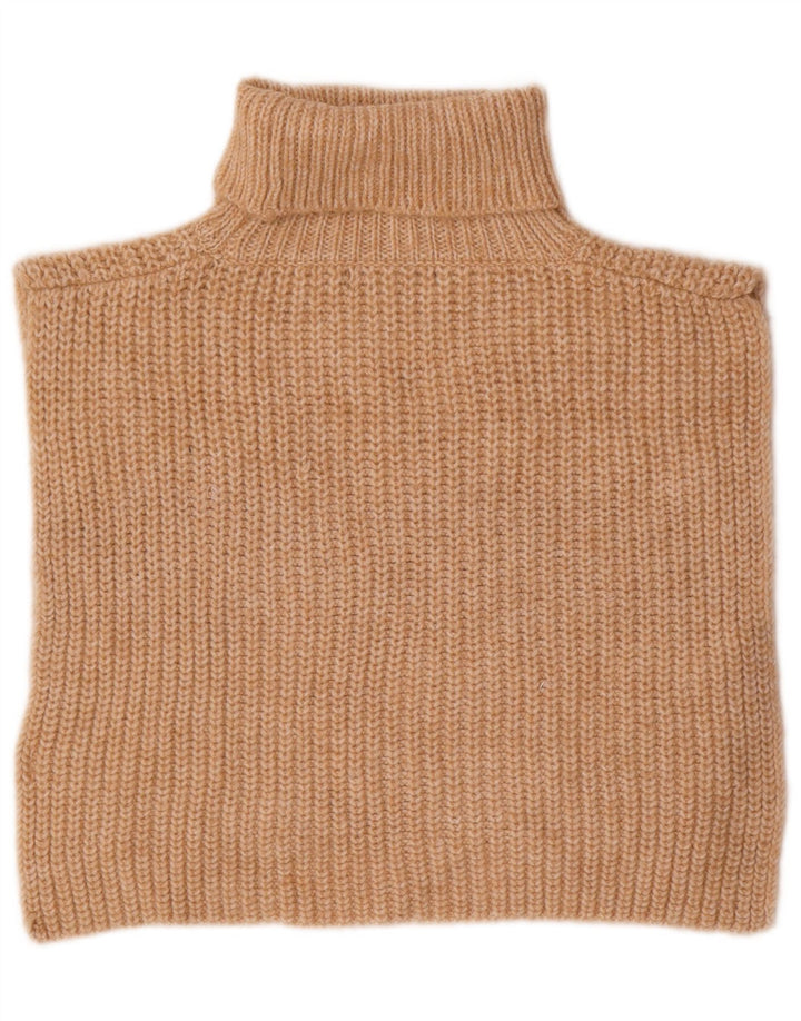 MARKS & SPENCER Damen Crop ärmelloser Poncho-Pullover UK 10 Small Beige