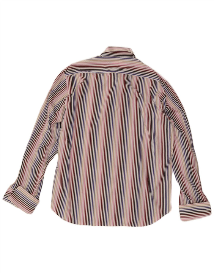 Ted Baker formelles Herrenhemd, Größe 17 1/2 XL, mehrfarbig, gestreift, Baumwolle