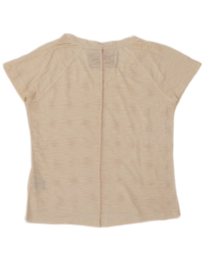 SUPERDRY Damen T-Shirt Top UK 10 Small Weiße Baumwolle