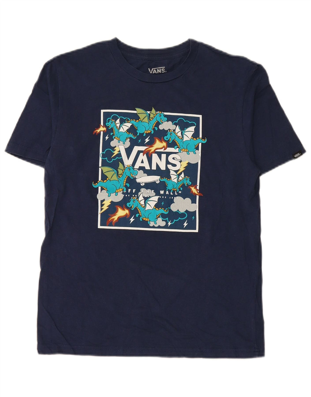 VANS Jungen-T-Shirt mit klassischer Passform und Grafik, 12–13 Jahre, Größe L, Marineblau