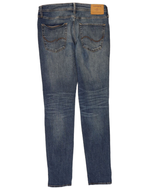 JACK & JONES Herren Slim Jeans W32 L32 Blaues Polyester