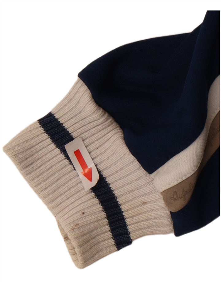 AUSTRALIAN L'ALPINA Herren-Trainingsanzug-Oberteiljacke IT 46 Small Blaues Polyester