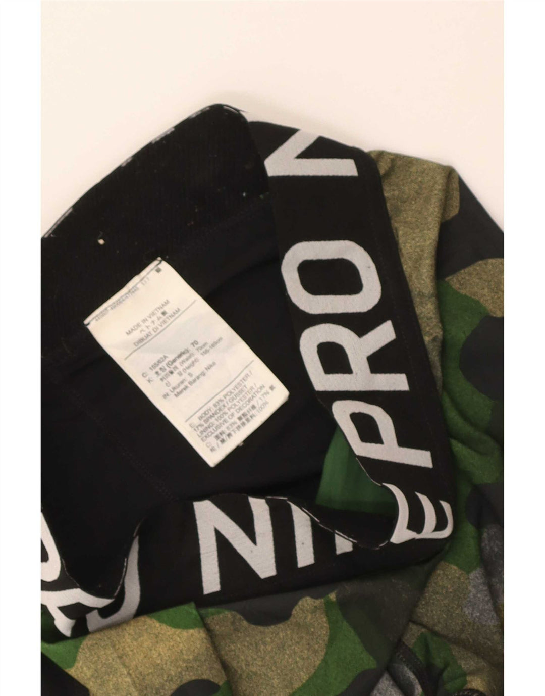 Nike Womens Graphic Leggings UK 4 XS Schwarz Camouflage Polyester