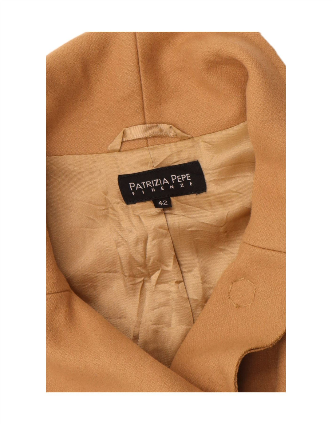 Patrizia Pepe Damen Mantel IT 42 Mittelbeige Wolle