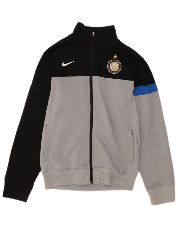 Nike Jungen Inter Mailand Trainingsanzug-Oberteiljacke 10–11 Jahre Mittelgrau