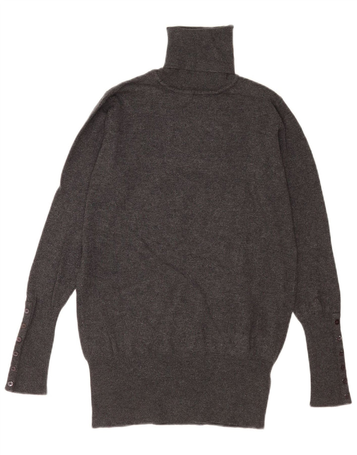 Rollkragenpullover für Damen von Zara, Gr. 12, Mittelgrau, Viskose