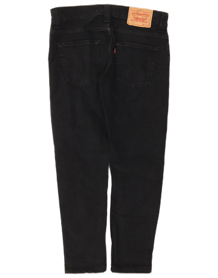 Levi's Herren 511 Slim Jeans W32 L27 Schwarze Baumwolle