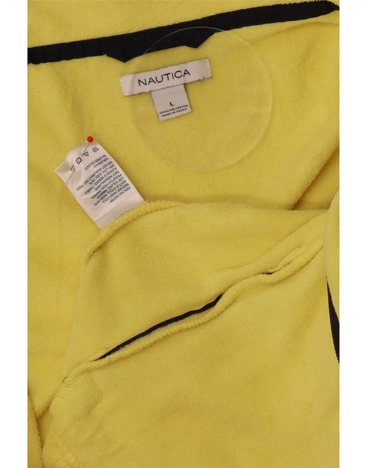 Nautica Damen Fleecejacke UK 16 Large Gelb Polyester