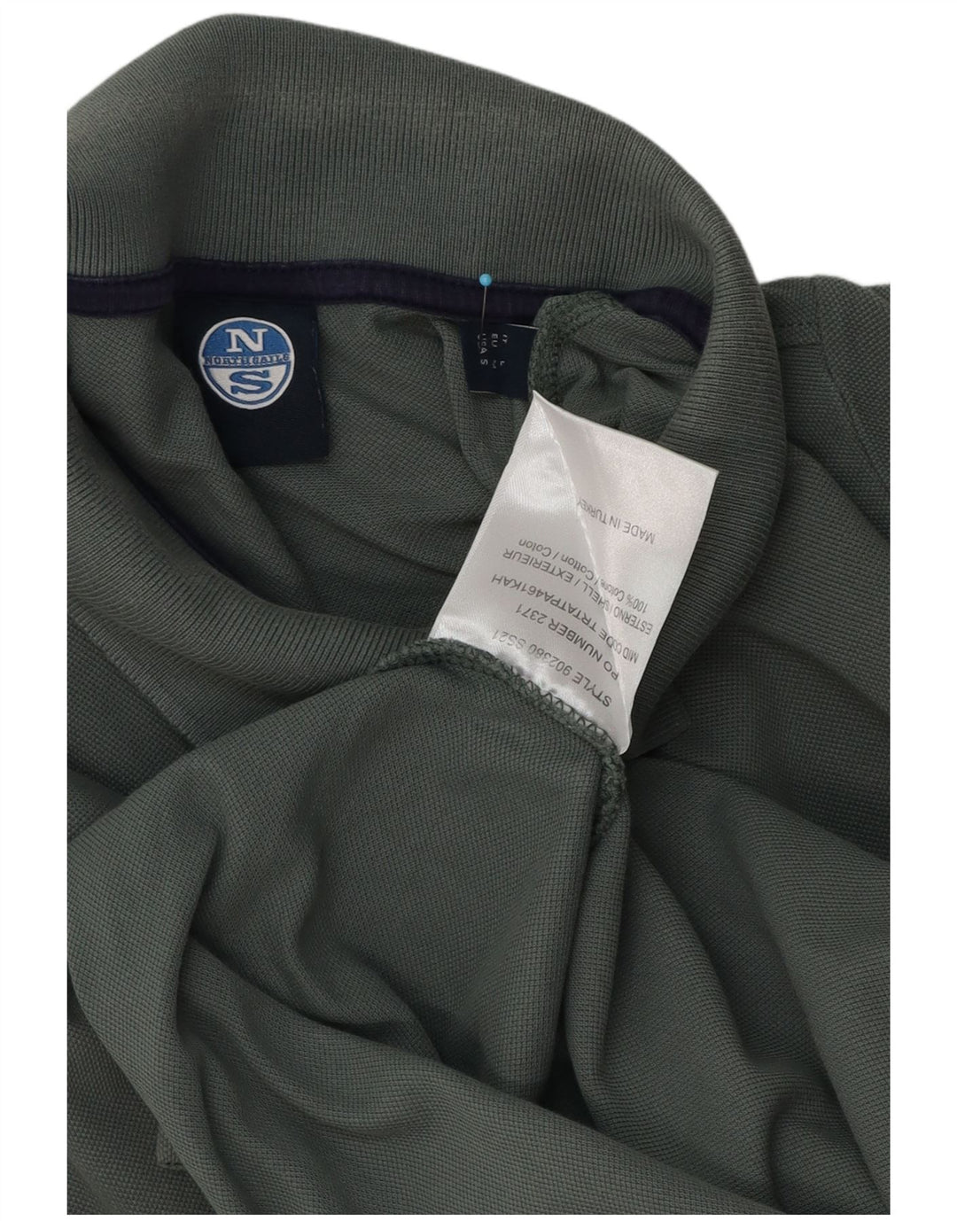 North Sails Herren-Poloshirt, große grüne Baumwolle
