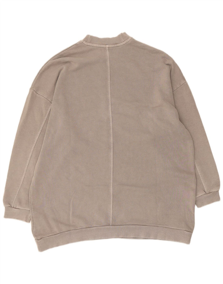 Reebok Damen Übergroßer Sweatshirt-Pullover UK 12/14 Mittelgrau