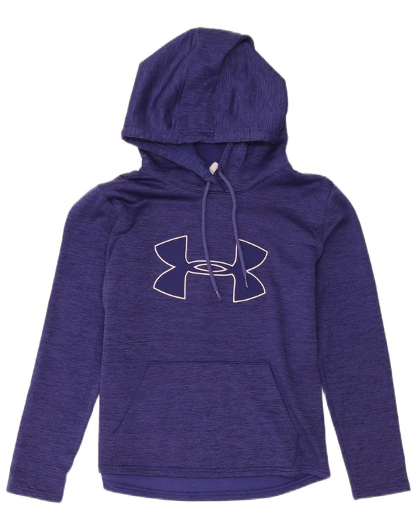Under Armour Womens Graphic Hoodie Pullover UK 10 Small Lila Polyester