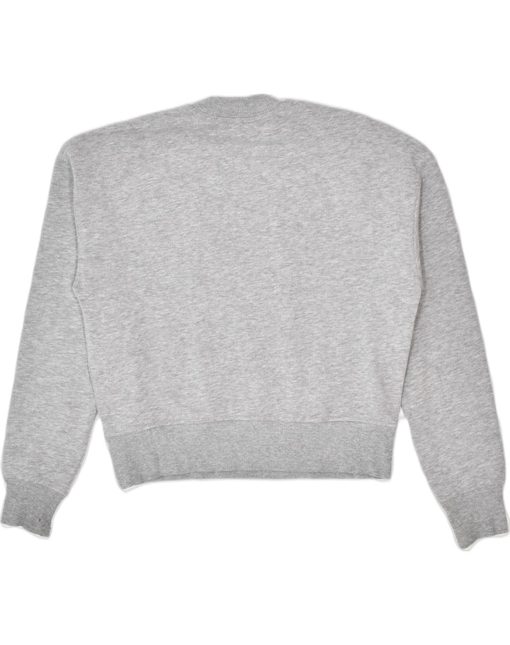 GUESS Womens Graphic Sweatshirt Jumper UK 14 Medium Grey Cotton | Vintage | Thrift | Second-Hand | Used Clothing | Messina Hembry 