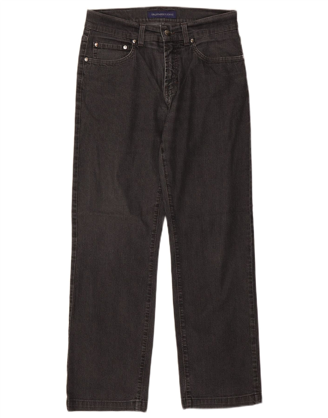 TRUSSARDI Damen Straight Jeans W31 L27 Grau