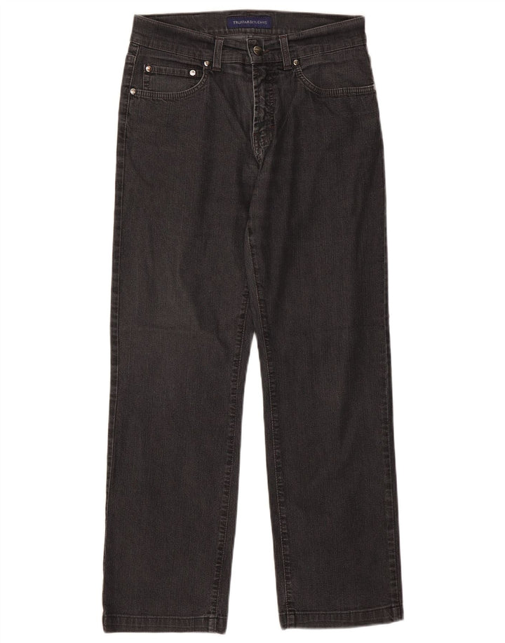 TRUSSARDI Damen Straight Jeans W31 L27 Grau