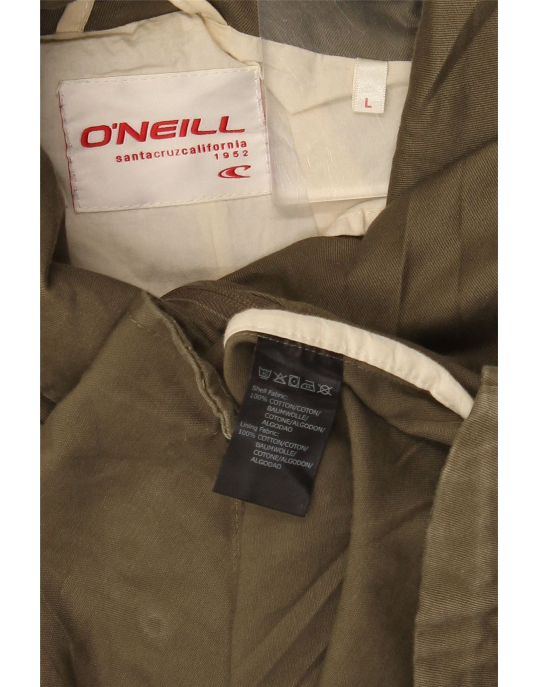 O'NEILL Damen Utility-Jacke UK 16 Large Braune Baumwolle