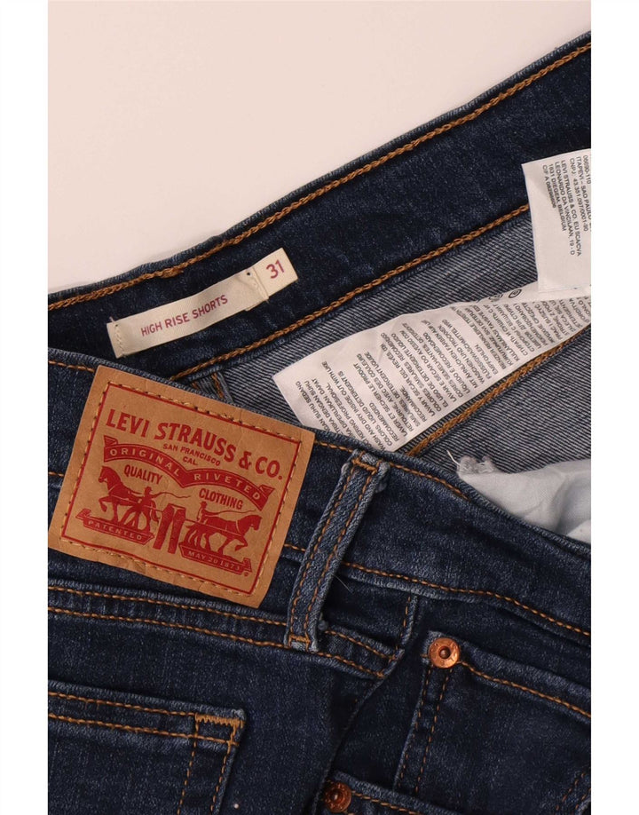 Levi's Damen-Jeansshorts mit hohem Bund, W31, mittelblaue Baumwolle