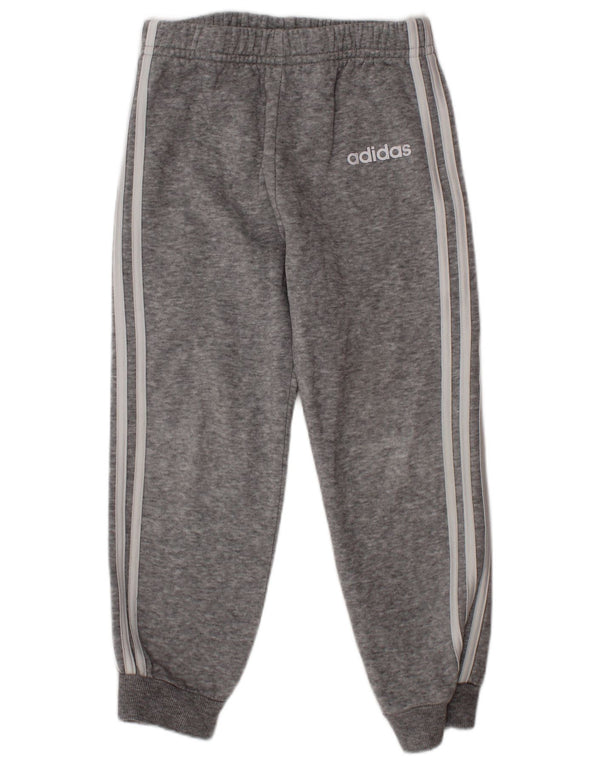 ADIDAS Jungen-Trainingsanzug mit Grafik, Jogginghose, 3–4 Jahre, graue Baumwolle