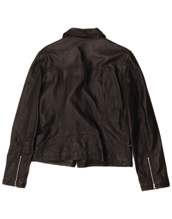 Scooter Damen Leder Bikerjacke IT 42 Medium Schwarz