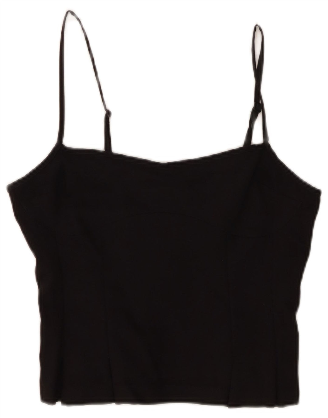 Peachy Den Damen Crop Cami Top UK 12 Mittelschwarze Baumwolle