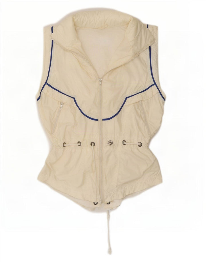 Sportalm Damen-Gilet mit Grafik, EU 36, Größe S, gebrochenes Weiß, Colourblock-Polyamid