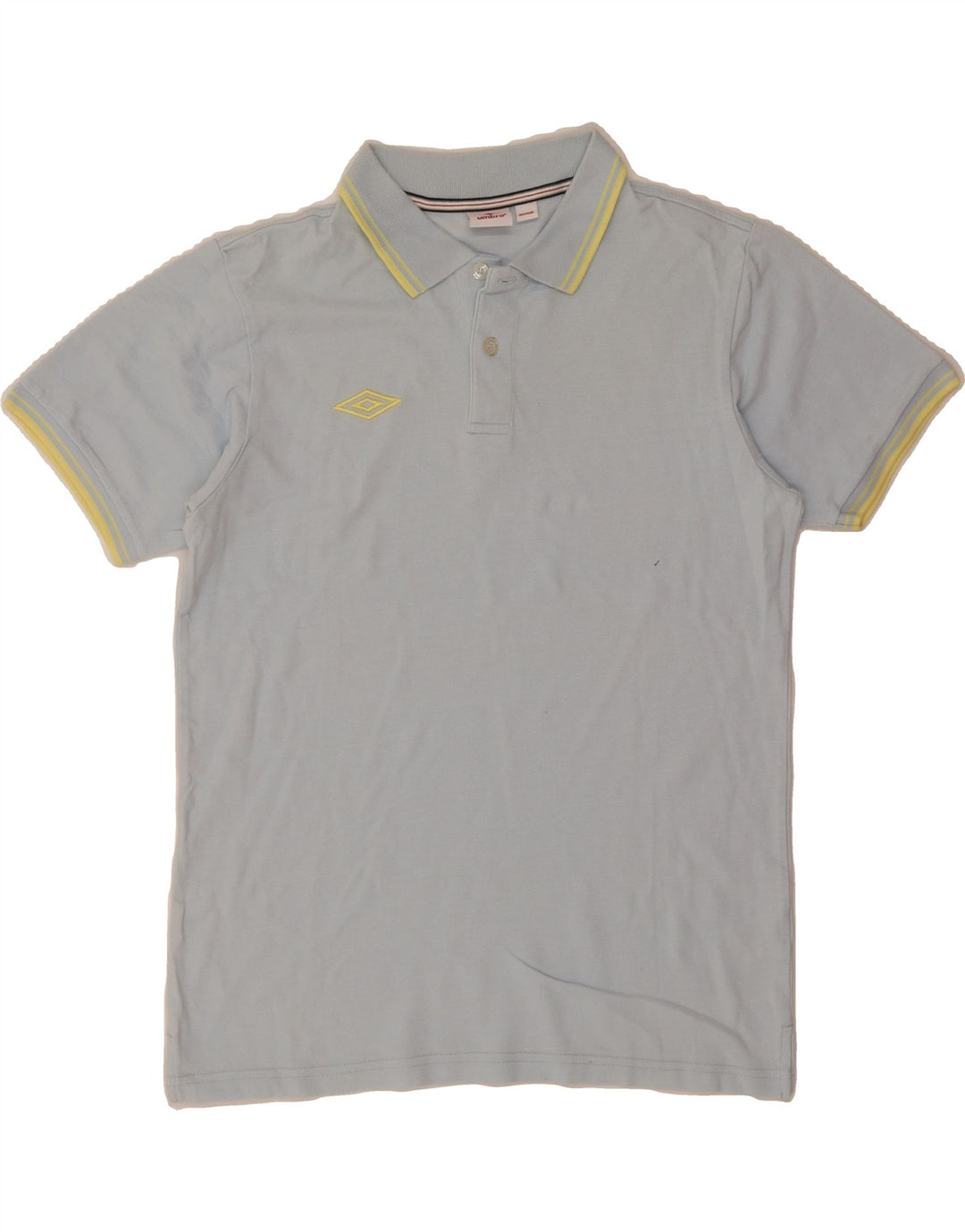 UMBRO Mens Polo Shirt Medium Blue Cotton Vintage Umbro and Second-Hand Umbro from Messina Hembry 