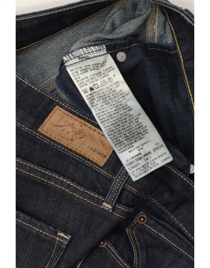 Levi's Damen Slim Jeans W29 L32 Marineblaue Baumwolle