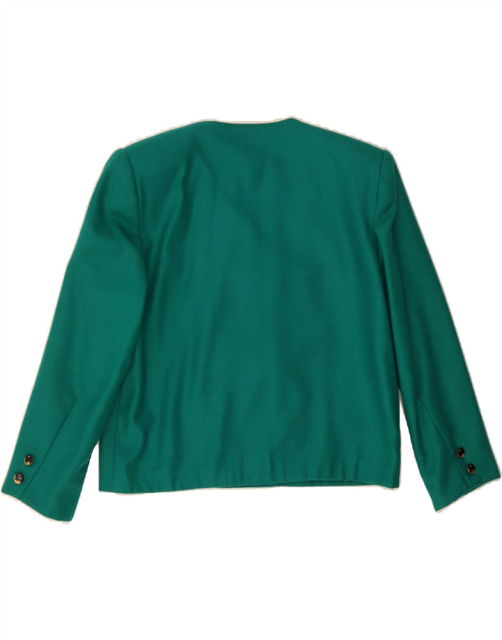 VINTAGE Womens Double Breasted Blazer Jacket UK 8 Small Green Vintage Vintage and Second-Hand Vintage from Messina Hembry 