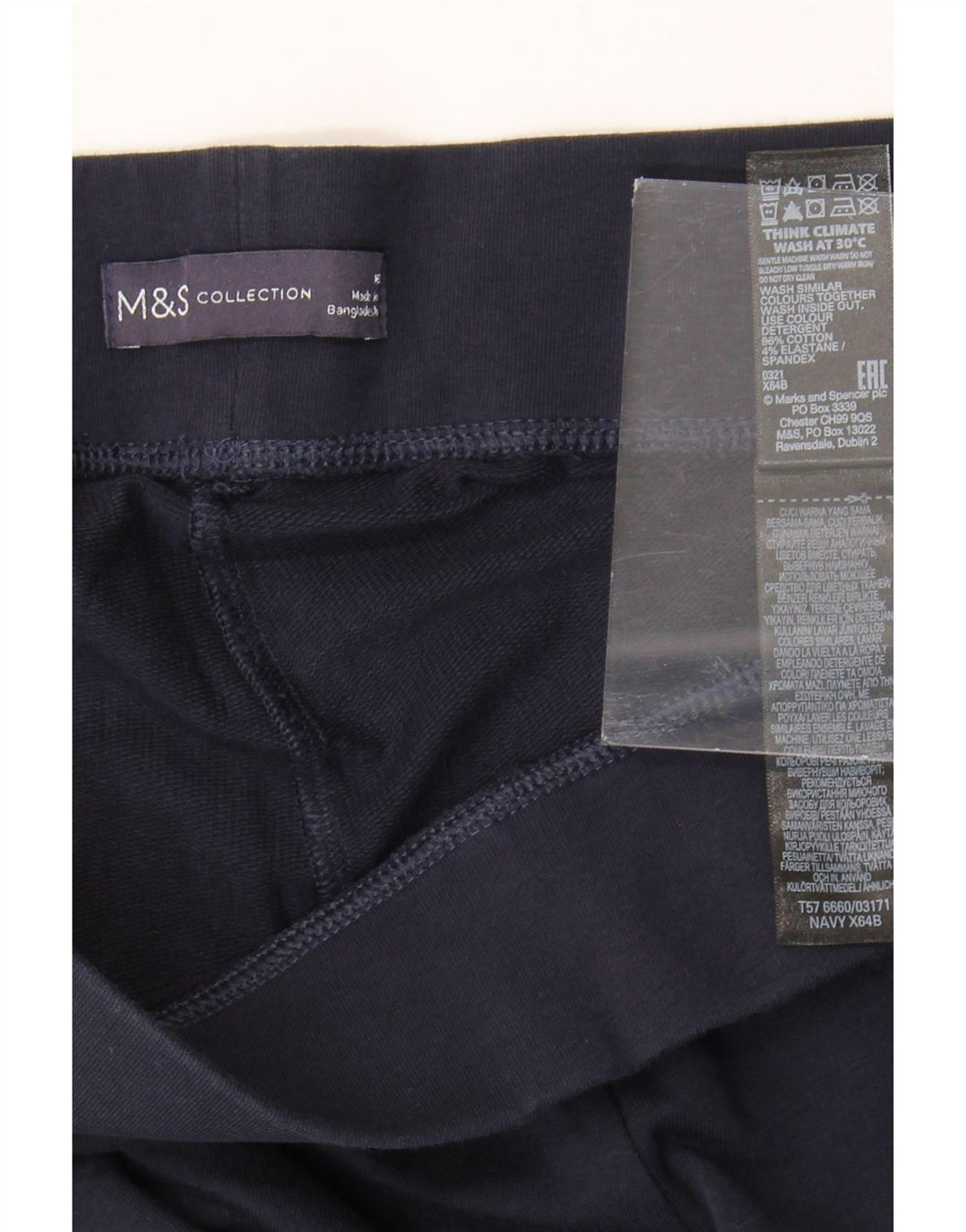 Marks & Spencer Damen-Windbreaker-Hose, UK 16, Größe L, Marineblau, Baumwolle