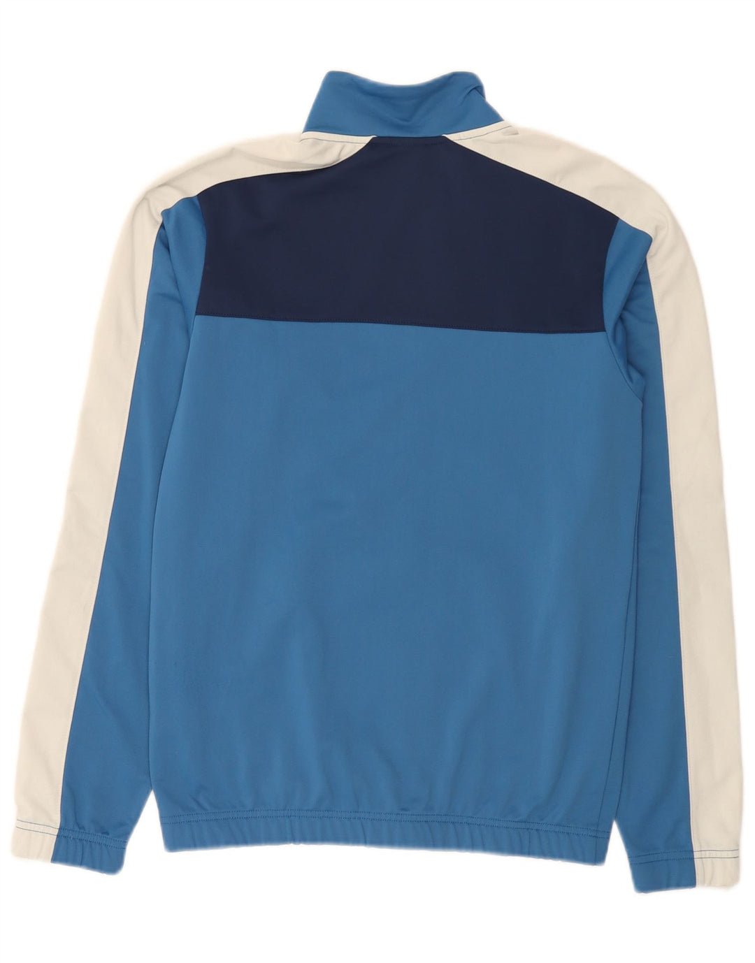 Nike Herren-Trainingsanzugoberteil, XS, blaues Colourblock-Polyester