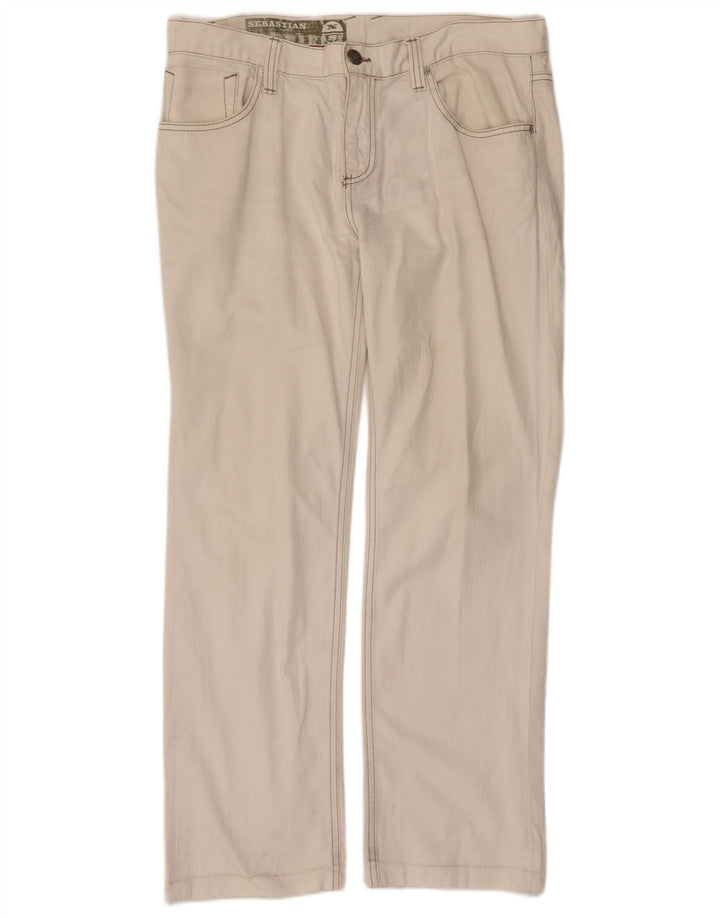 North Sails Herren Straight Jeans W34 L29 Weiße Baumwolle