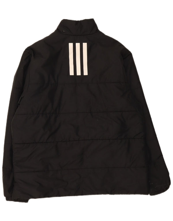 Adidas Herren Wattierte Jacke UK 42 XL Schwarz Polyester