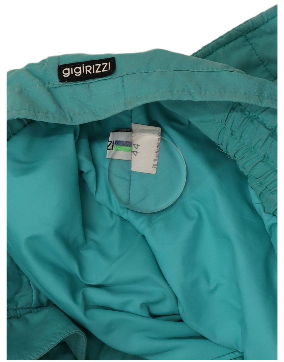 Gigi Rizzi Damen Bomberjacke IT 44 Medium Türkis Baumwolle