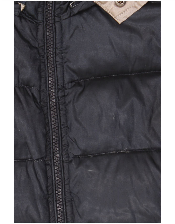 Ellesse Womens Hooded Wattierter Mantel UK 18 XL Schwarz Polyester